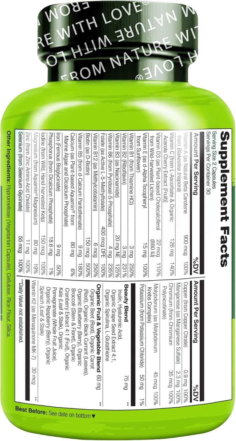 Naturelo whole food multivitamin lifestyle product arrangement