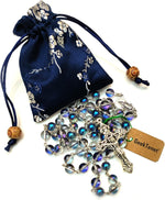 GeekTenet artificial crystal glass rosary cross