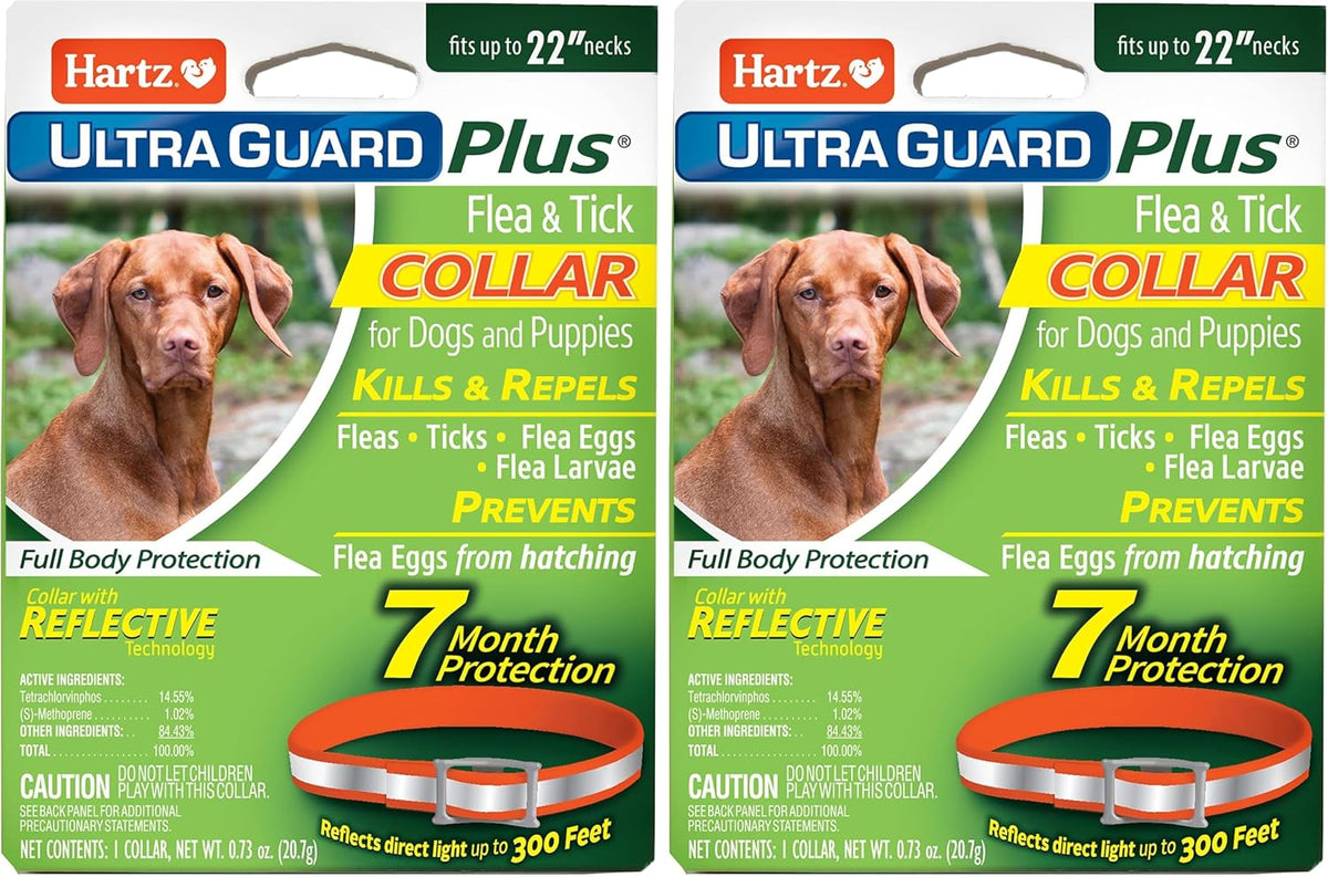 Hartz UltraGuard Plus Flea & Tick Collar for Dogs and Puppies, 7 Month Flea and Tick Prevention and Protection Per Collar, Reflective Orange, up to 22 Inch Neck - Image 8