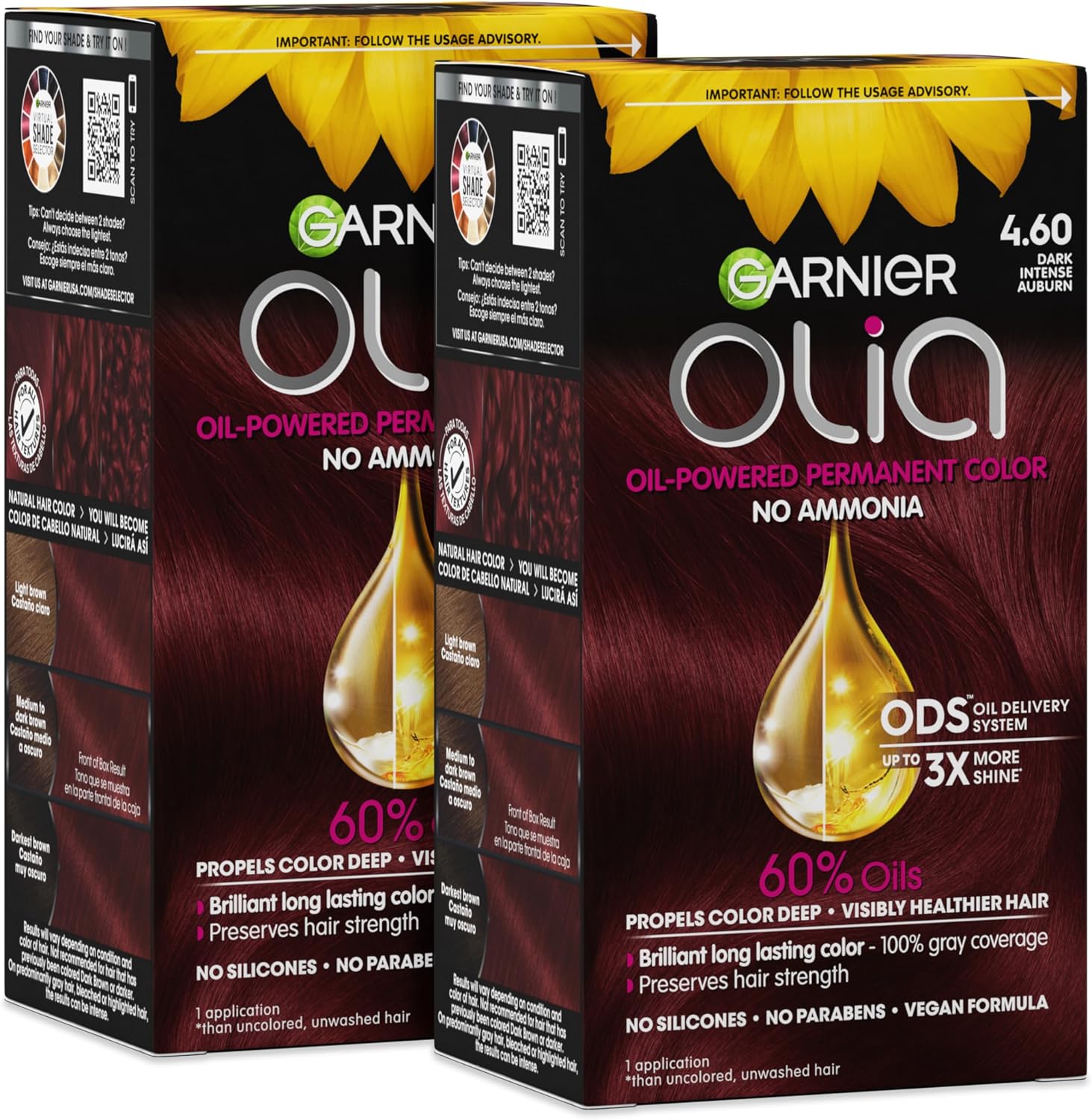 Garnier Olia 4.60 Dark Intense Auburn front box view