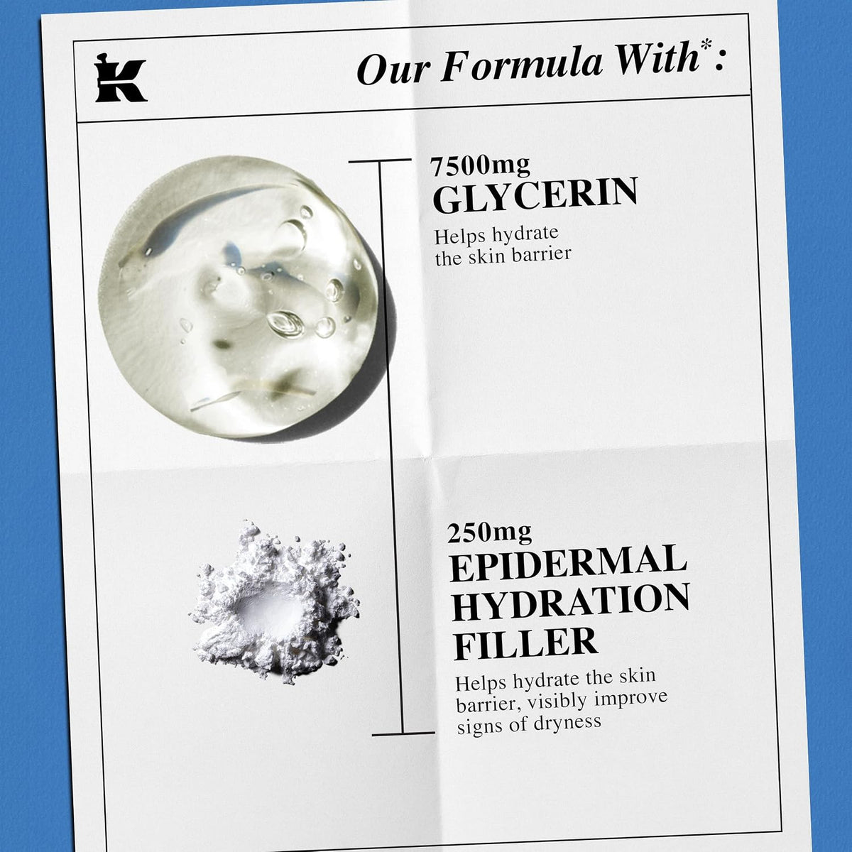 Kiehl's Hydro-Plumping Serum applied on hand for texture demonstration