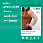 Side profile of the Juzo 20-30 mmHg medical arm support garment.