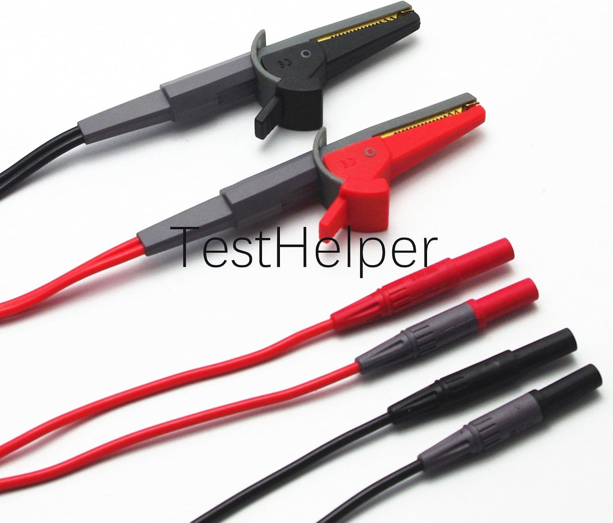 TL200 LCR Meter Tester 4 Four Wire Silicone Test Leads Lead Terminal Kelvin Clip Alligator with 4mm Banana Plug - Image 10