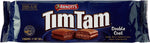 Arnott's Tim Tam Double Coat Chocolate Biscuit 200g front view premium cookie package