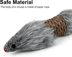 TTcat realistic faux fur mouse toy with long tail for kitten pouncing play