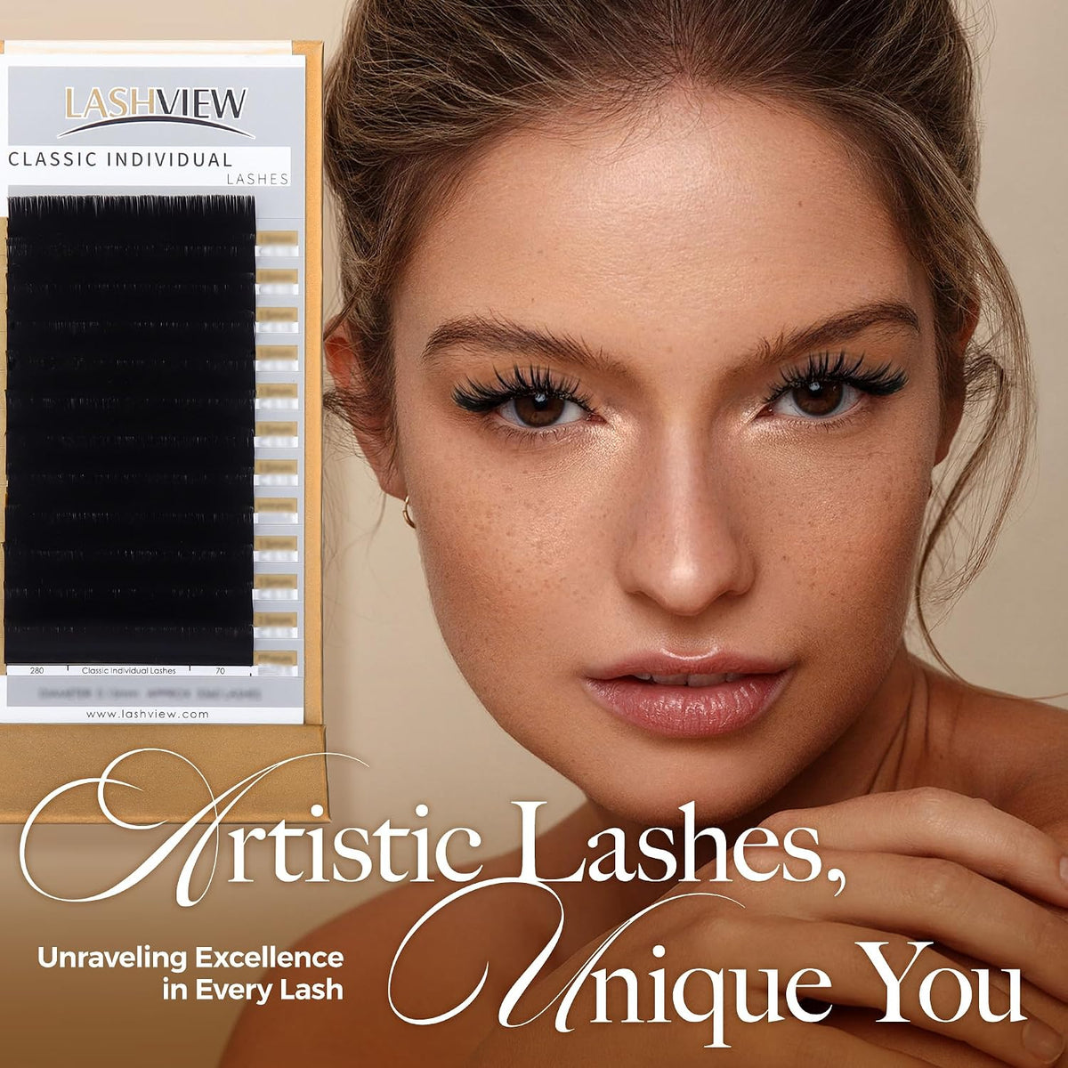 LASHVIEW 0.20 Thickness Silk D Curl Fake Eyelash Extensions Mixed Tray 8-15mm Natural Thick Lashes Individual Semi-Permanent Eyelashes Application for Professional Salon Use - Image 9