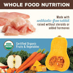 Close up of freeze dried raw rabbit nuggets cat food meal mixer by Primal