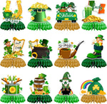 Ittebiss St Patricks Day Honeycomb Centerpiece front view showing assorted Irish designs