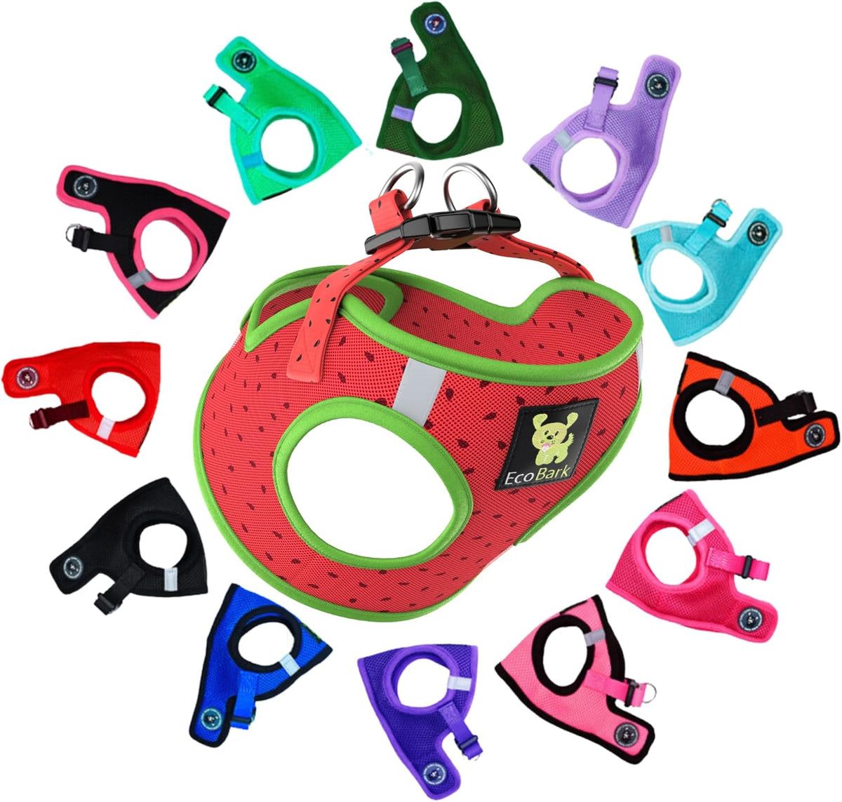 EcoBark Step in Dog Harness - Eco-Bright Teacup Dog Harnesses for XXS, XS, and Small Dogs - Reflective and Adjustable Mini Body Halter Vest -Tiny Soft Mesh Toy Breed Harness (X-Small, Pink) - Image 14