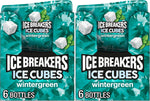 Six pack collection of Ice Breakers Wintergreen sugar free chewing gum