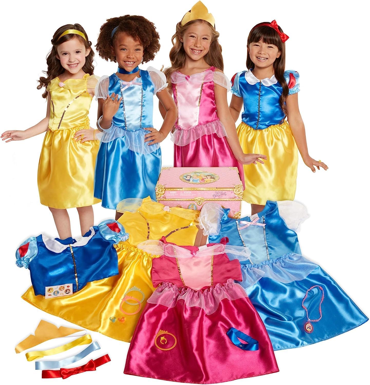 Disney Princess 21 Piece Deluxe Dress Up Trunk front view