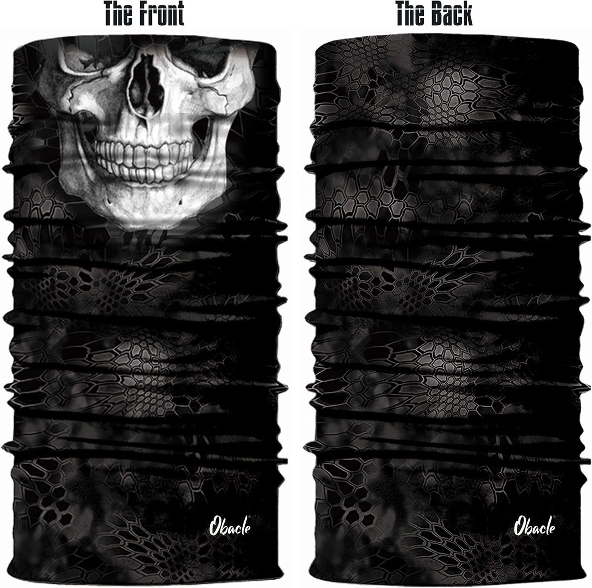 Obacle face mask bandana folded flat