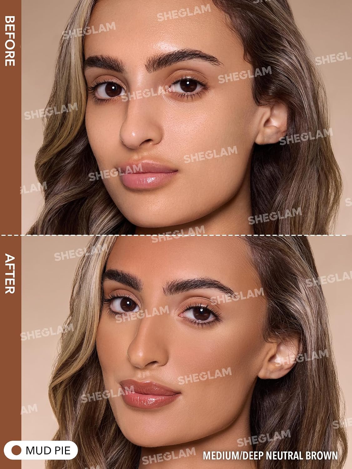 Sun-kissed glow effect with Sheglam Mud Pie bronzer