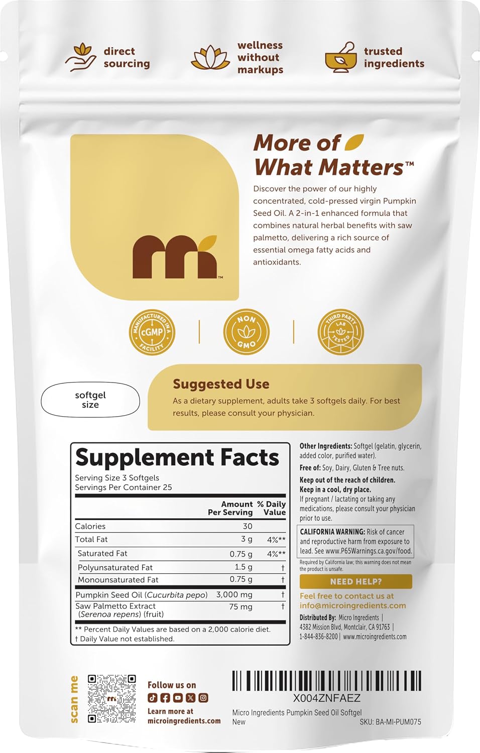 Micro Ingredients softgels capsule texture and clarity close up