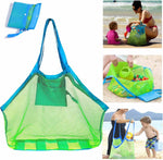 SupMLC mesh extra large beach bag front view showing green color