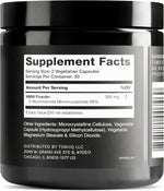 Premium USA sourced Toniiq NMN dietary capsules on clean backdrop for premium beauty wellness