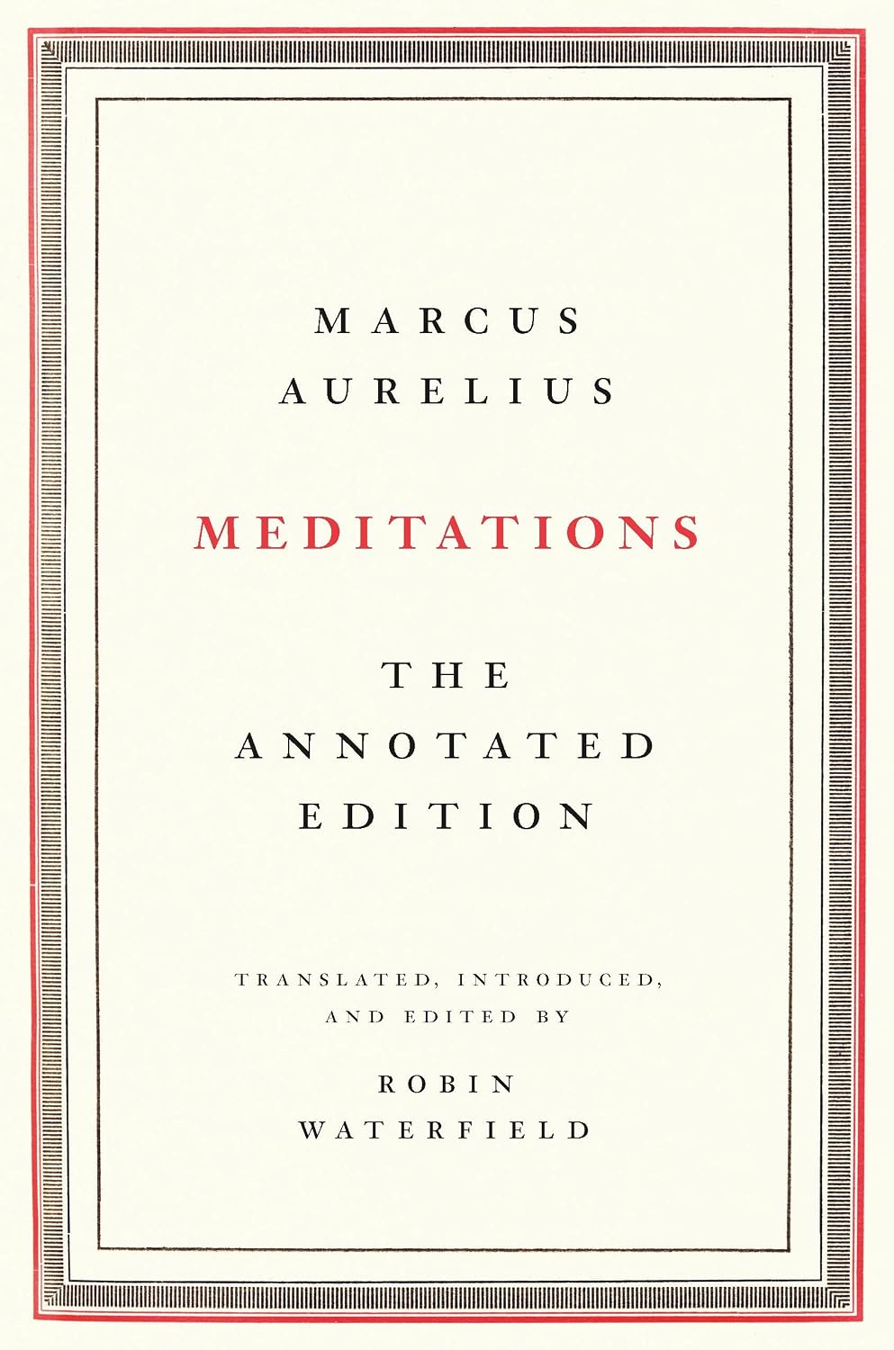 Marcus Aurelius Meditations annotated edition hardcover front cover view