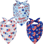 Agroon 4th of July dog bandanas front view