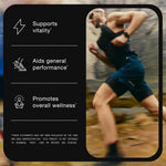 Close up of Toniiq Tribulus 1300mg serving details for enhanced sports performance