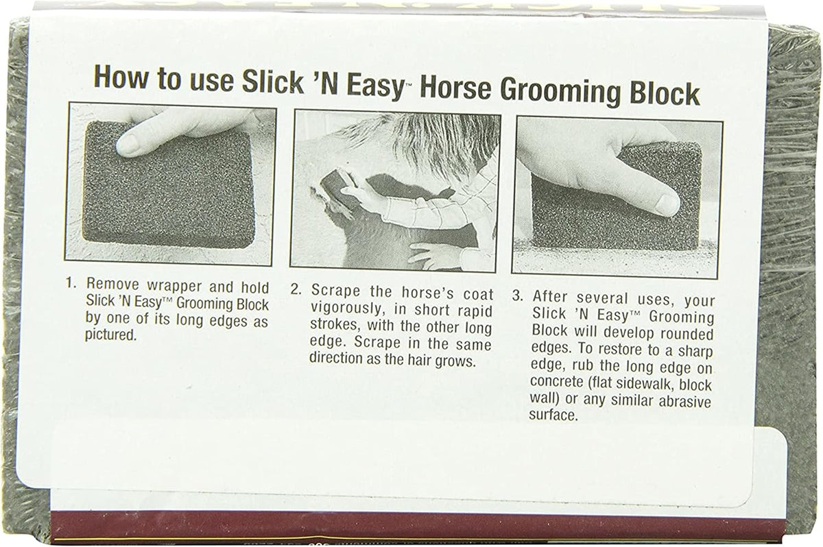Lightweight fiberglass horse shedding stone for winter coat removal