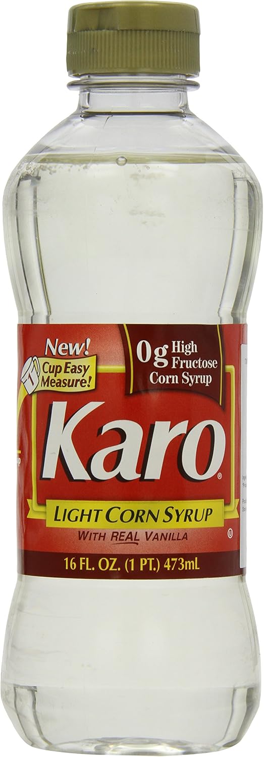 Karo light corn syrup 16 fluid ounces bottle front view