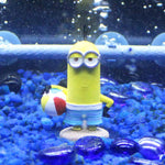 Penn-Plax Minions Kevin fish tank decoration side angle