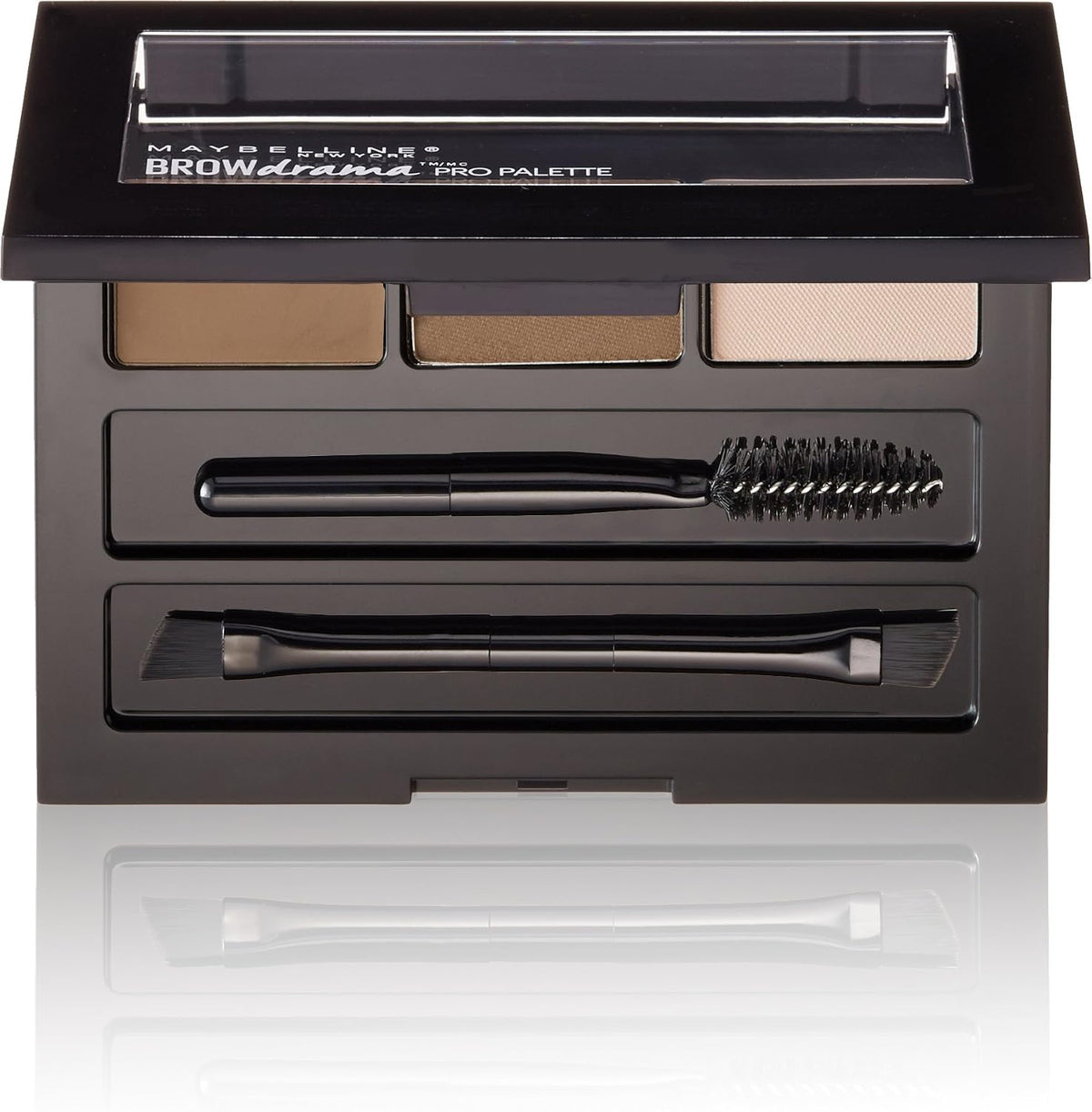Maybelline New York Brow Drama Pro Eyebrow Palette Soft Brown front view