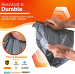 SMARTYnas grey poly mailers self seal adhesive strip closeup