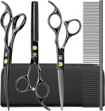 GLADOG Professional 5 in 1 Dog Grooming Scissors Set with Safety Round Tips, Sharp and Heavy-duty Pet Grooming Shears for Cats - Image 14