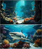 Vibrant green nature landscape aquarium backdrop by Riivvdise showcasing high definition stereo depth