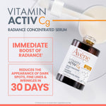 Avène Vitamin Activ Cg Radiance Concentrated Serum packaging showing Vitamin Cg ingredients