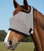 Fly Masks for Horses Without Ears, Non-Heat-Transferring Mesh w/UV Protection, Safe Eye Distance, Forelock-Open Horse Fly Mask, Ideal for Daily Turnout/Trail Riding/Pasture, Champion Blue L - Image 9
