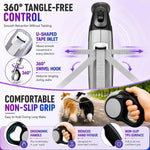Close up of the one-button brake and lock system on Meegood leash