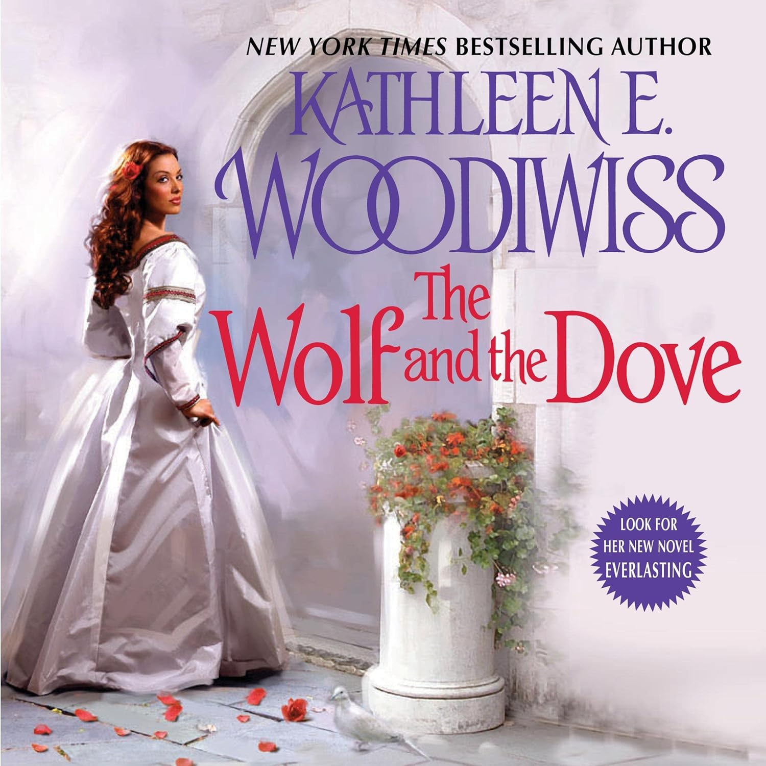Audible The Wolf and the Dove audio edition front cover showing classic historical romance imagery.