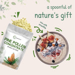 Micro Ingredients pine pollen dietary supplement pouch with measuring scoop