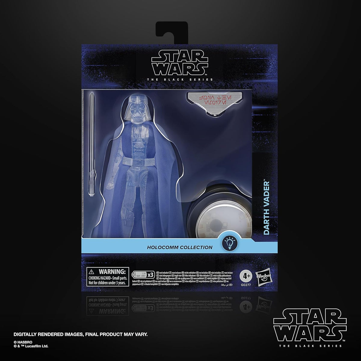 Star Wars Black Series Darth Vader figure with light-up holopuck