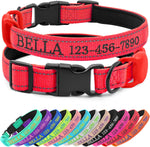 Personalized Dog Collar with Embroidered Name and Phone, Nylon Collar for Dog with Silicone Holder for AirTag, Neoprene Lining, Plastic Quick-Release Buckle (Pink) - Image 10