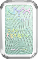 NYX PROFESSIONAL MAKEUP Buttermelt Highlighter, Powder Highlighter Makeup, With Up to 12H Wear and High Impact Glow - 20 Butta Mint (Minty Green) | Fondant Texture, Cream Powder, Lasts 12 Hours Without Transfer, Holographic 3D Shine, Vegan Formula - Image 1