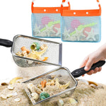 Qingler beach mesh shovel and sand sifter set front view