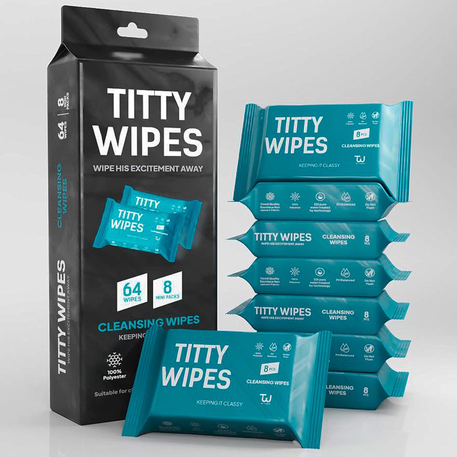 Generic Titty Wipes intimate cleansing wipes front view