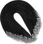 Sureio necklace cord front view showcasing black waxed string and clasp