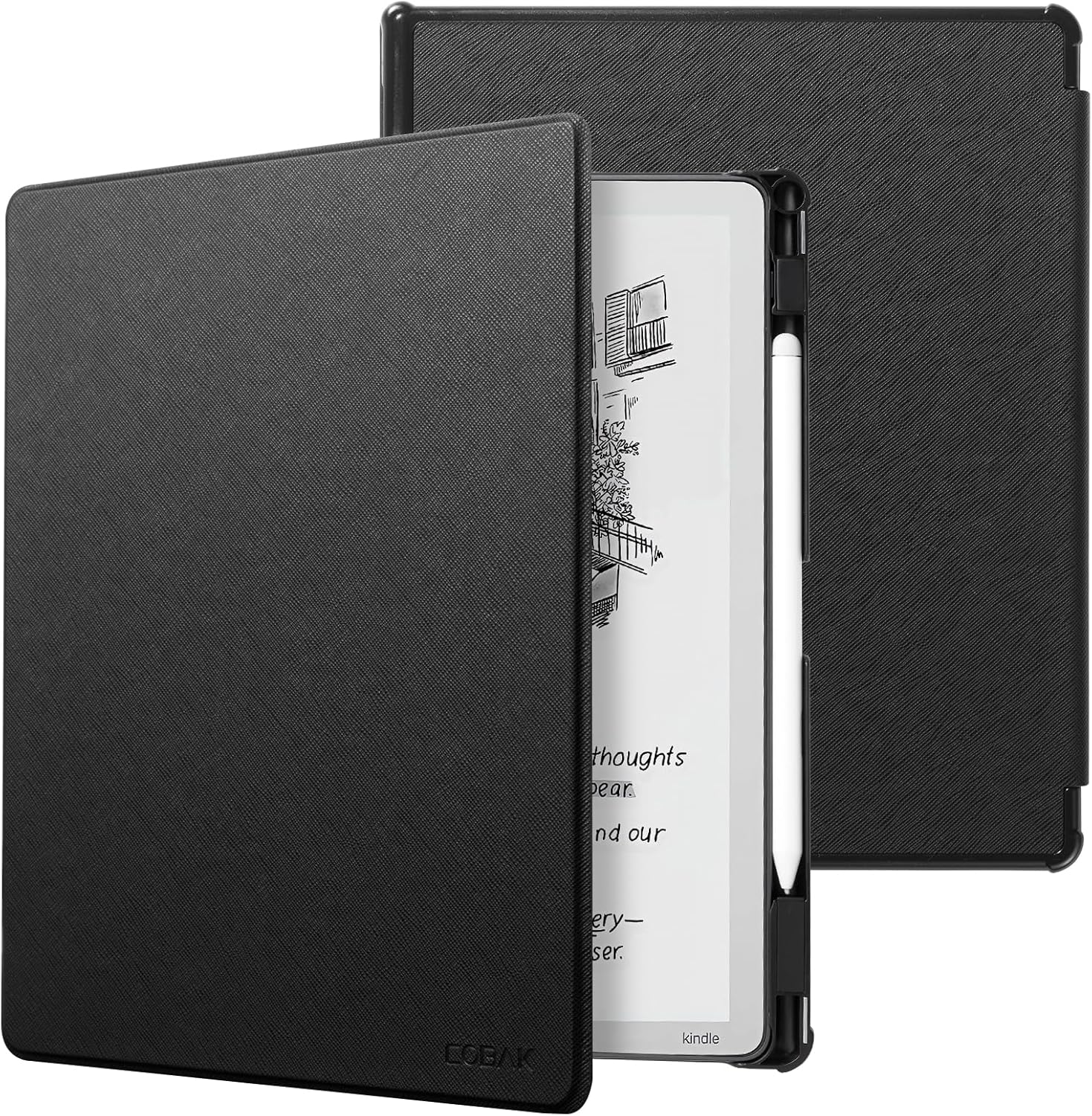 CoBak PU leather cover for Kindle Scribe 2025 front view