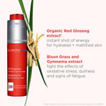Clarins men skincare gel texture and cooling formula display