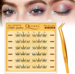 QUEWEL Self Adhesive Eyelashes Kit, Press On Lashes Pre Glued Eyelash Clusters Self Stick Lash Clusters No Glue No Remover Needed DIY Lash Extension Kit for Beginners(ZZBP02) - Image 1