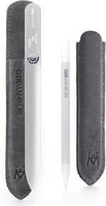 GERmanikure crystal glass nail file set packaged in protective case