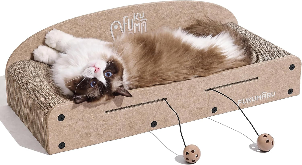 Fukumaru large cat scratcher bed front view