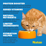 Healthy wet cat food topper by Natoo for picky eaters