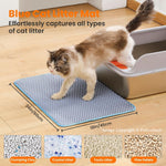 Petinstinct double layer honeycomb mat demonstrating litter trapping