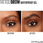 Maybelline TattooStudio gel swatch in Soft Brown