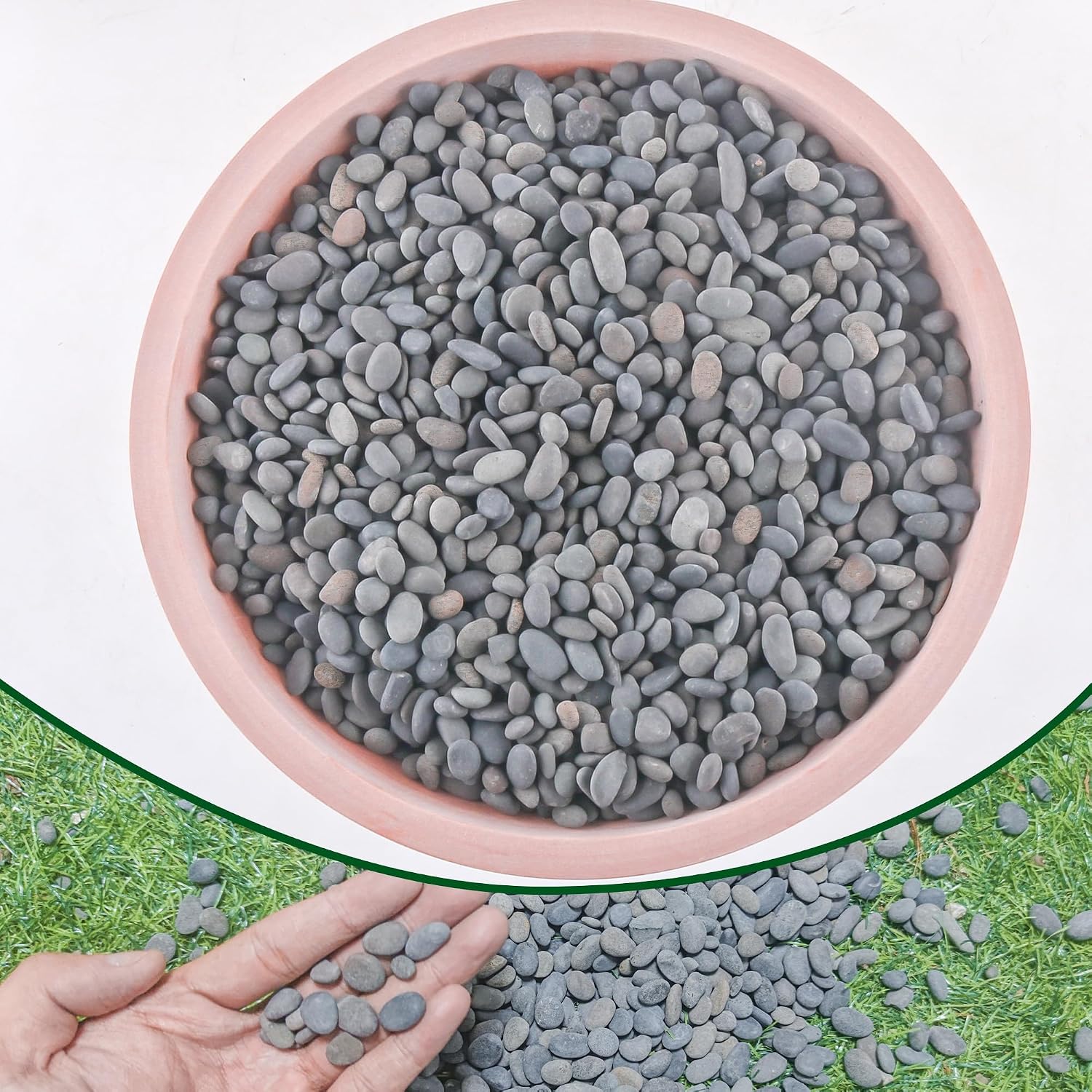 Cjgq natural river rocks pebbles front view for home gardening